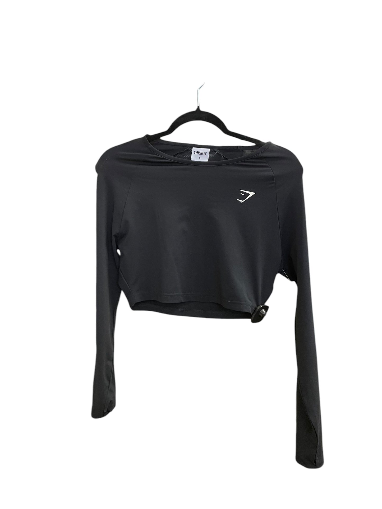 Athletic Top Long Sleeve Crewneck By Gym Shark In Black, Size: S