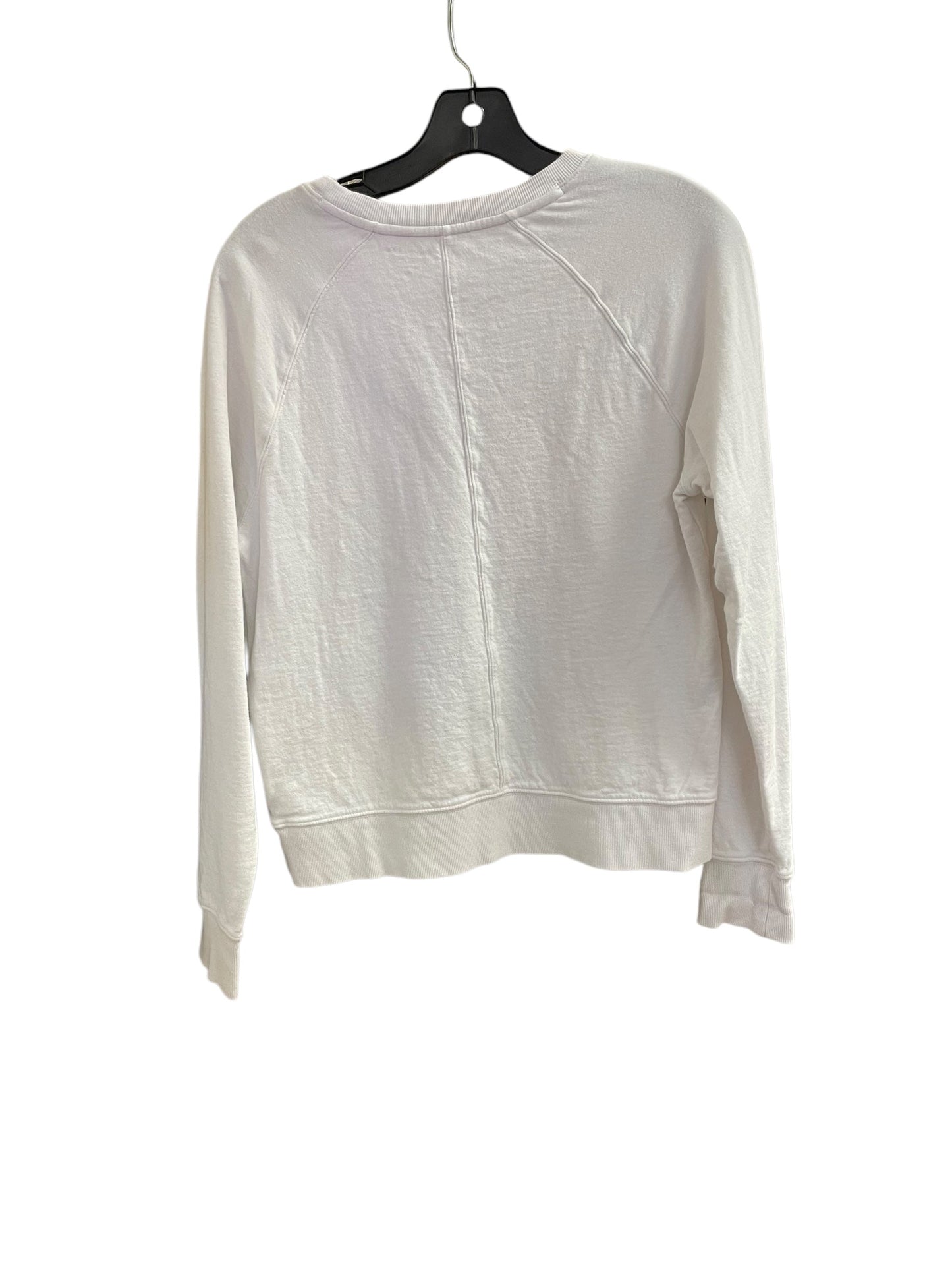 Athletic Top Long Sleeve Crewneck By Athleta In White, Size: Xs