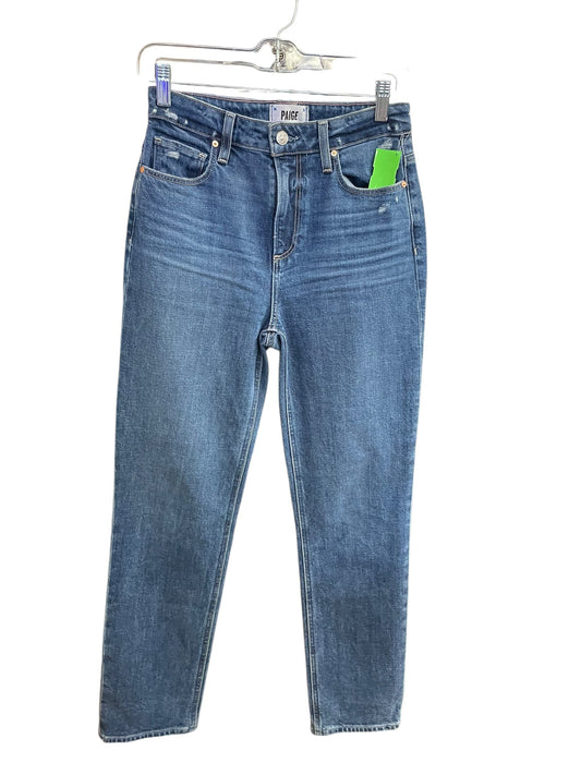 Jeans Straight By Paige In Blue, Size: 0