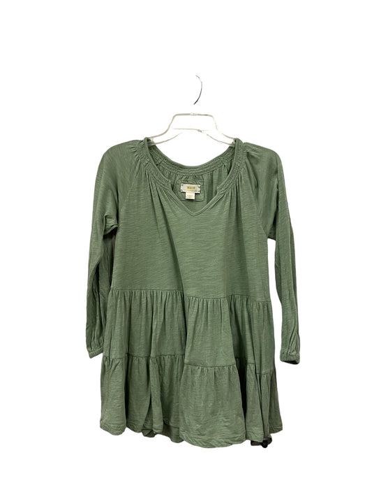 Top Long Sleeve By Maeve In Green, Size: Xs