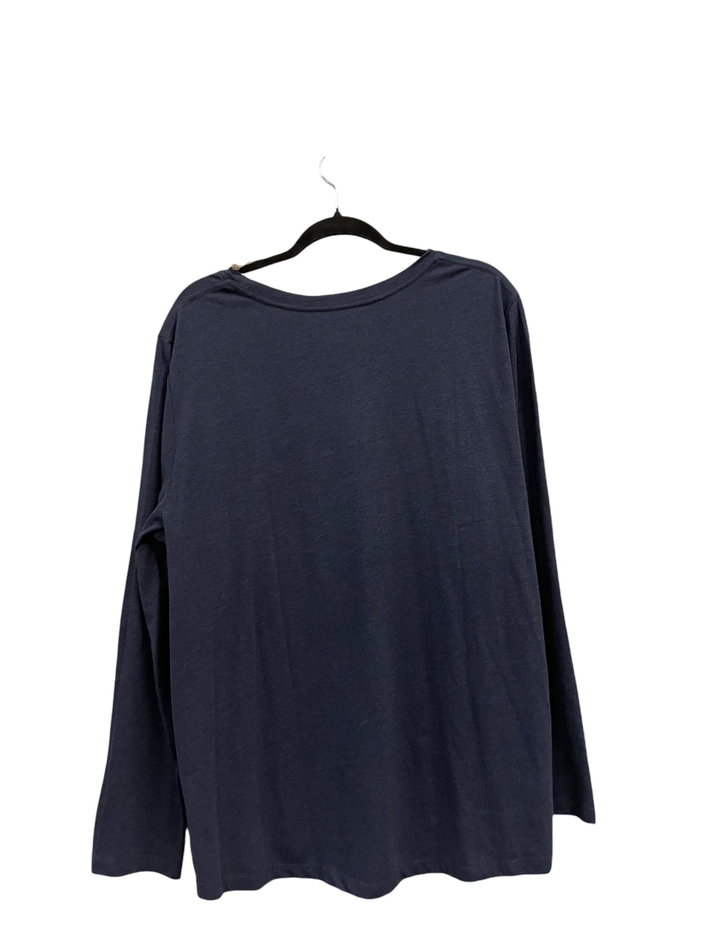 Top Long Sleeve By Natural Reflections In Blue, Size: 1x