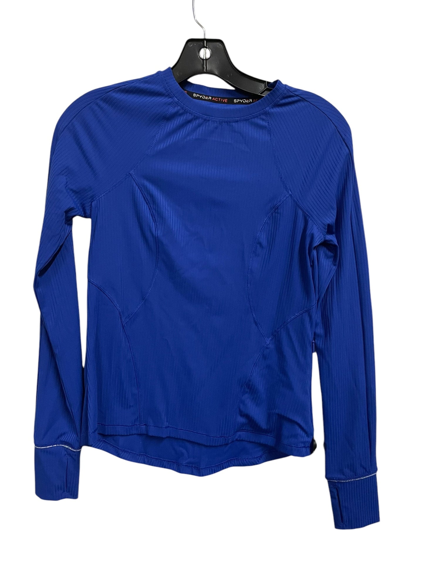 Athletic Top Long Sleeve Crewneck By Spyder In Blue, Size: Xs