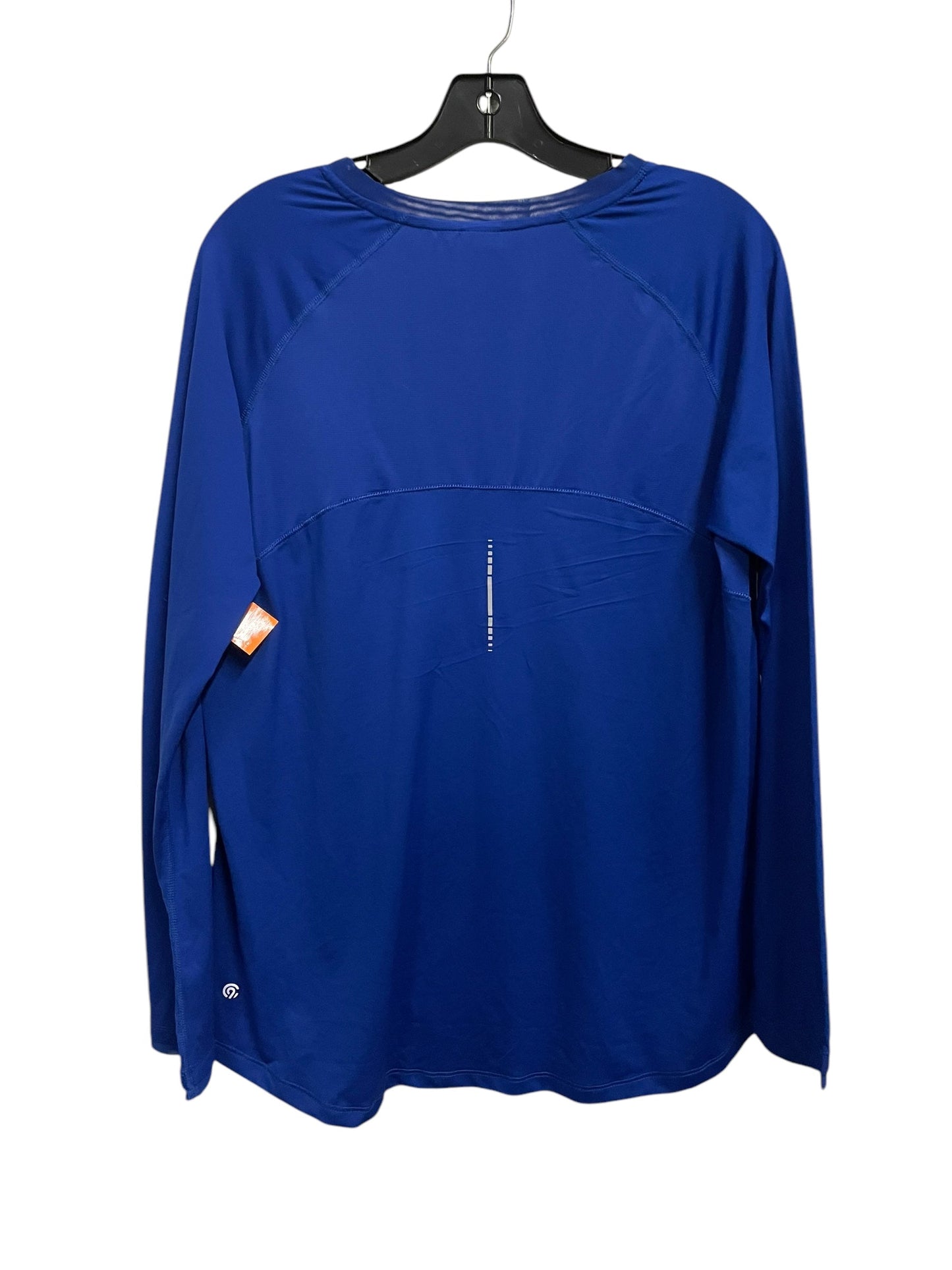 Athletic Top Long Sleeve Crewneck By Champion In Blue, Size: L