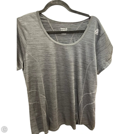 Athletic Top Short Sleeve By Bcg In Grey, Size: Xl