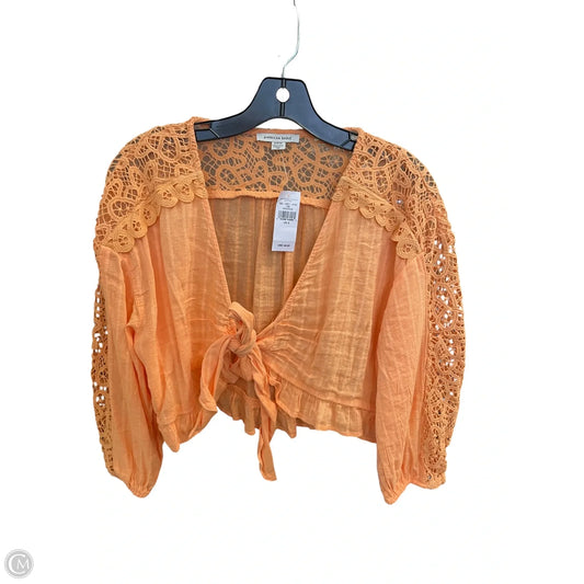 Top Short Sleeve By American Eagle In Orange, Size: S