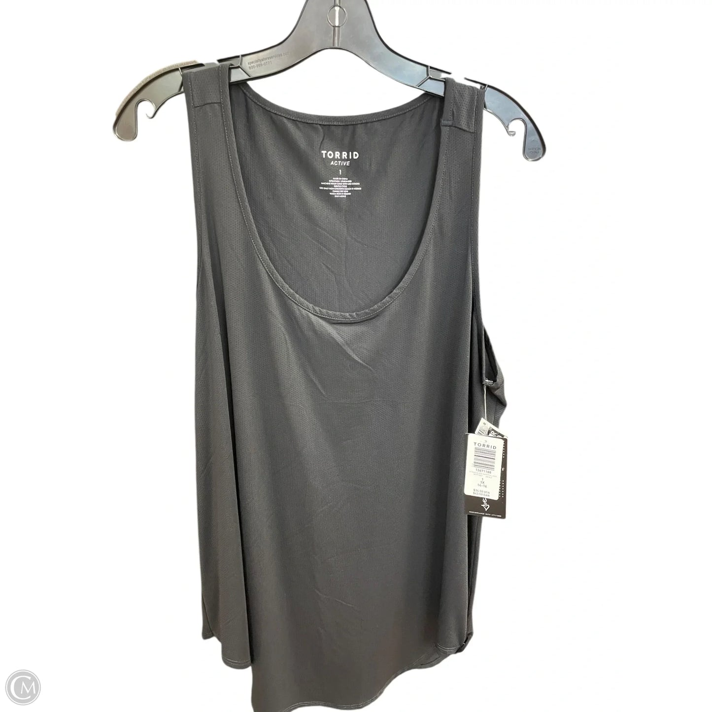 Athletic Tank Top By Torrid In Black, Size: 1x