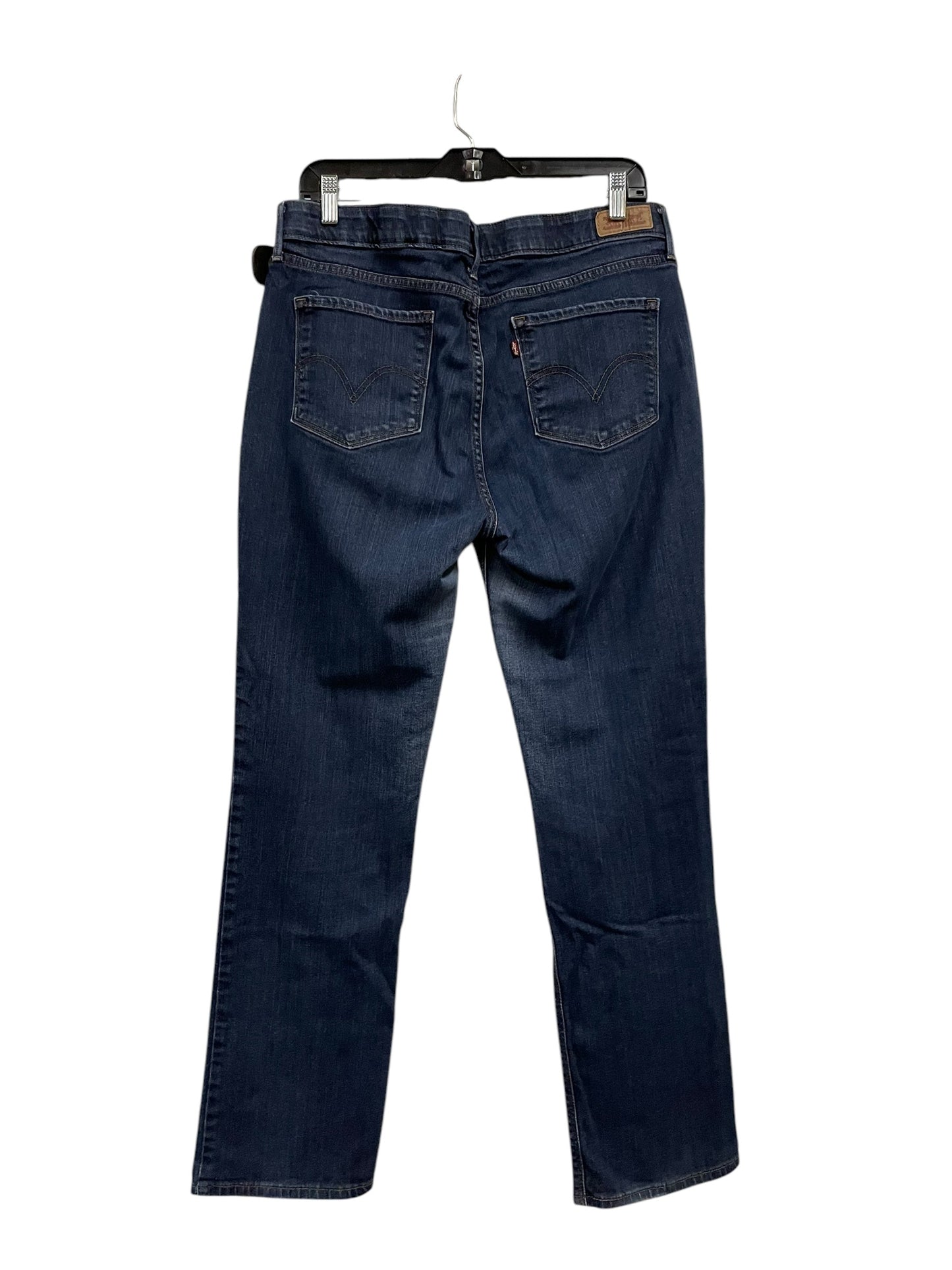 Jeans Straight By Levis In Blue Denim, Size: 14