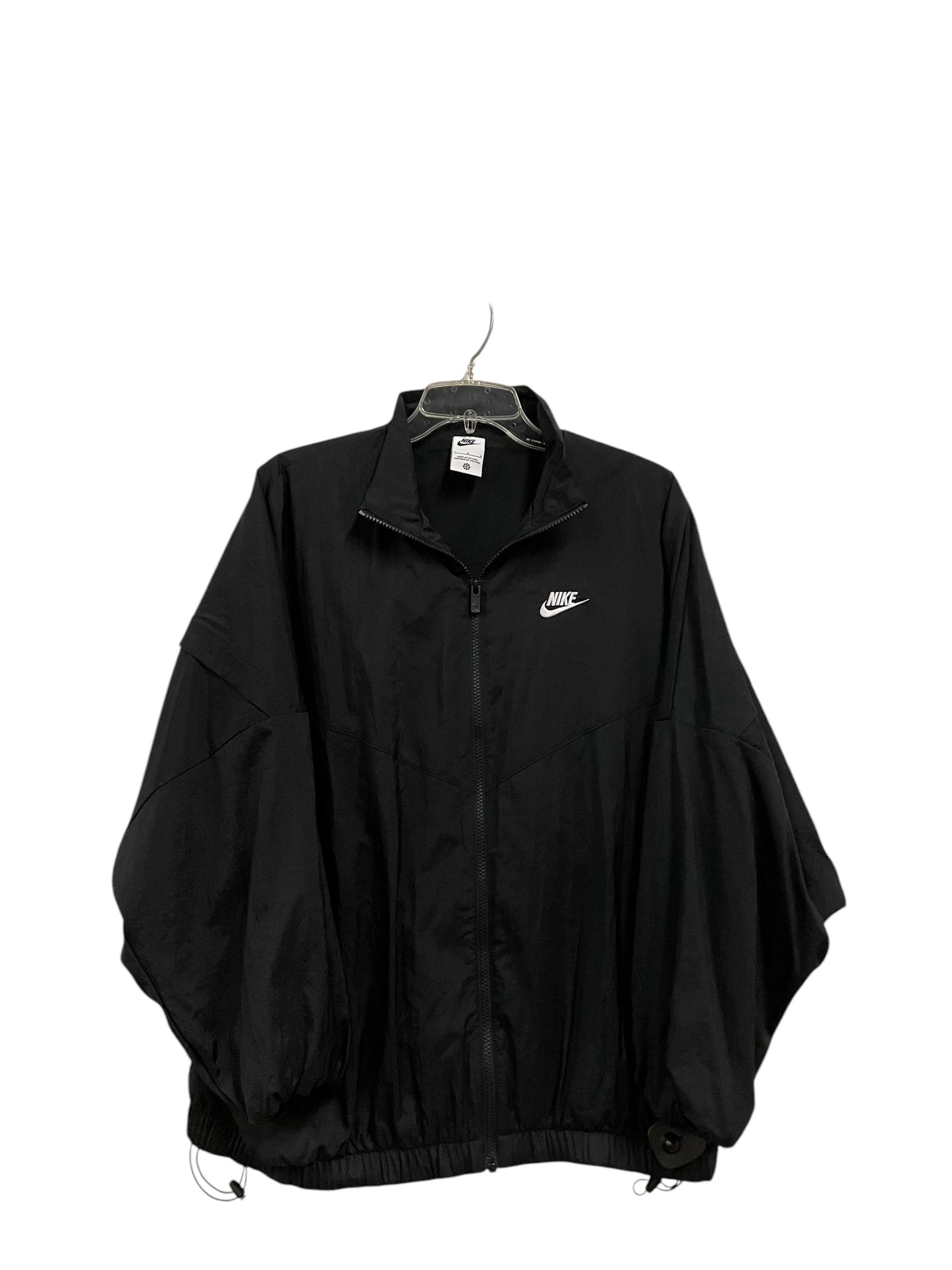 Athletic Jacket By Nike In Black, Size: L