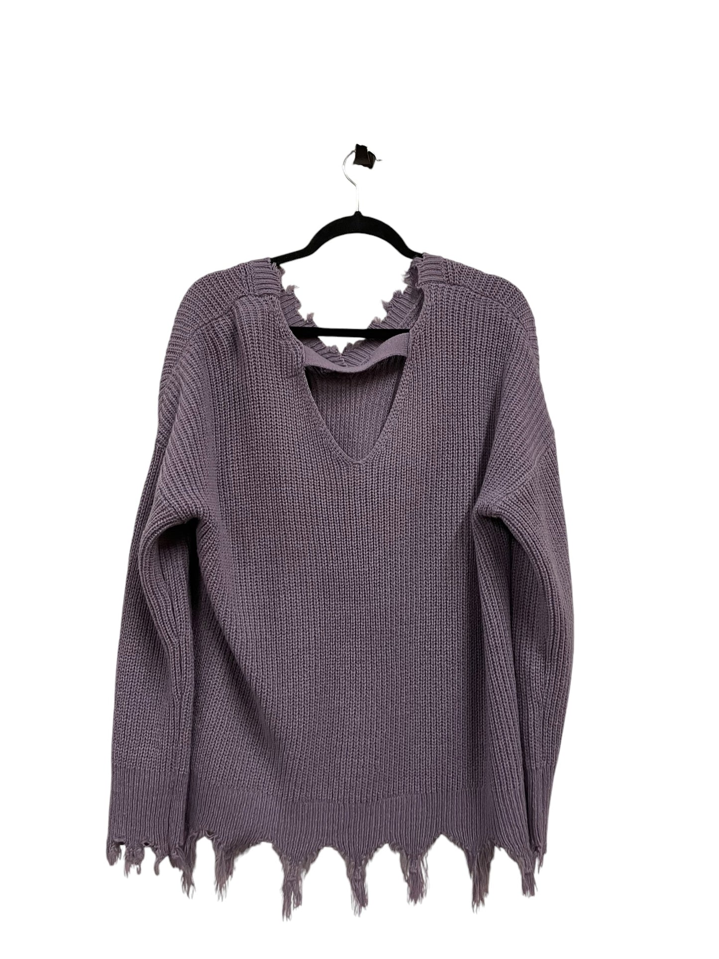 Sweater By Clothes Mentor In Purple, Size: 1x