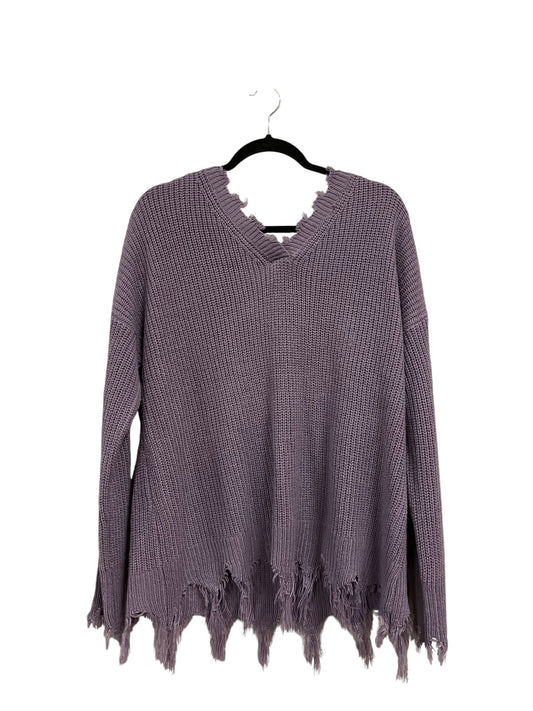 Sweater By Clothes Mentor In Purple, Size: 1x