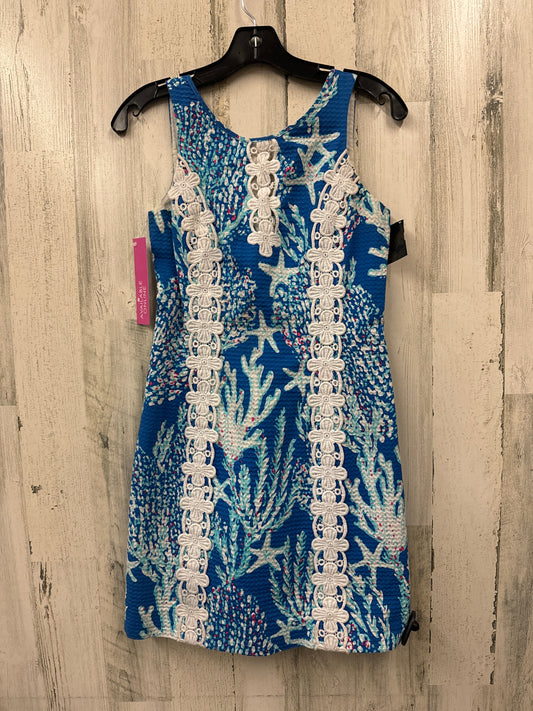 Blue Dress Casual Midi Lilly Pulitzer, Size 2