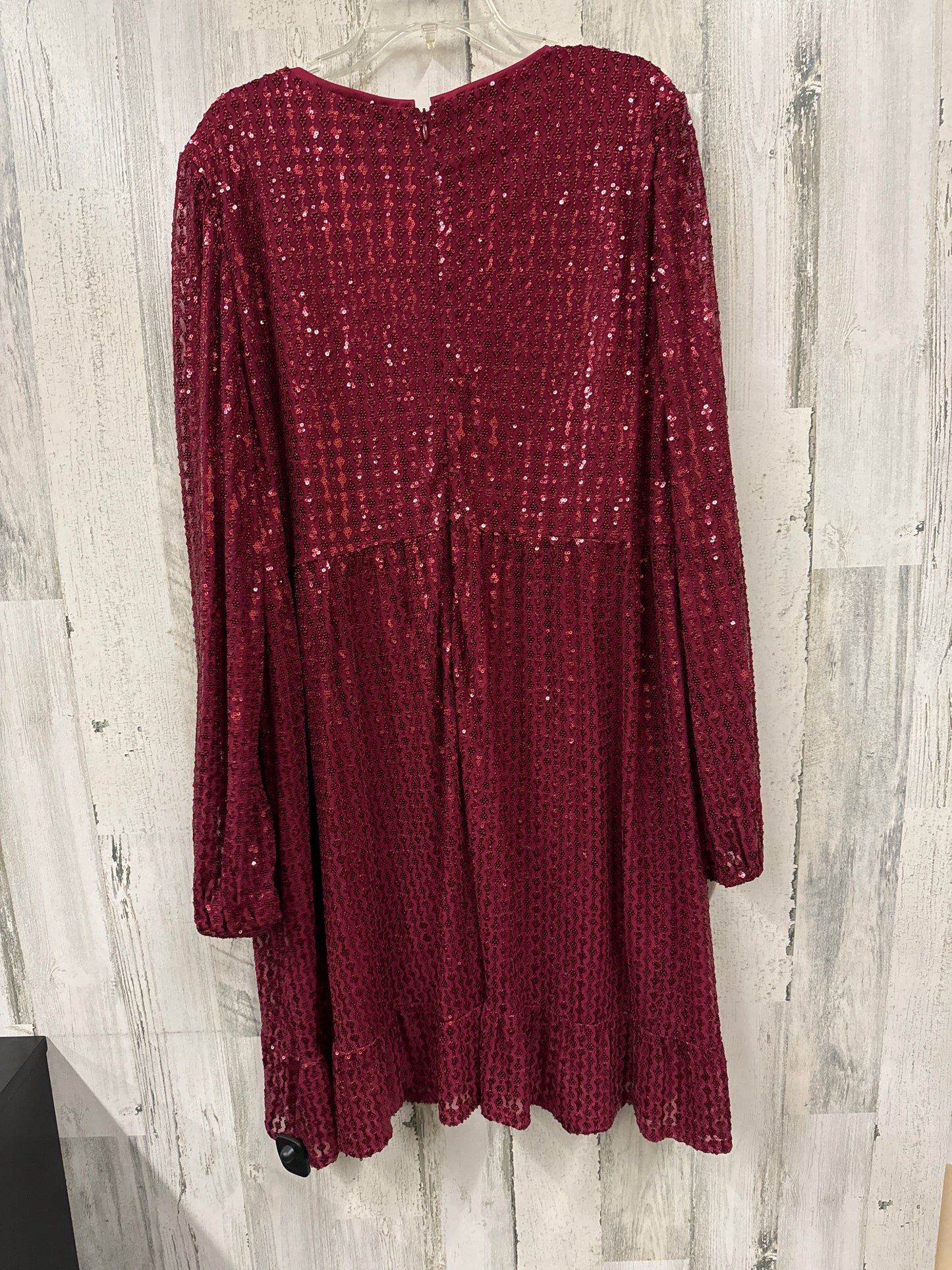 Red Dress Party Midi Clothes Mentor, Size 3x
