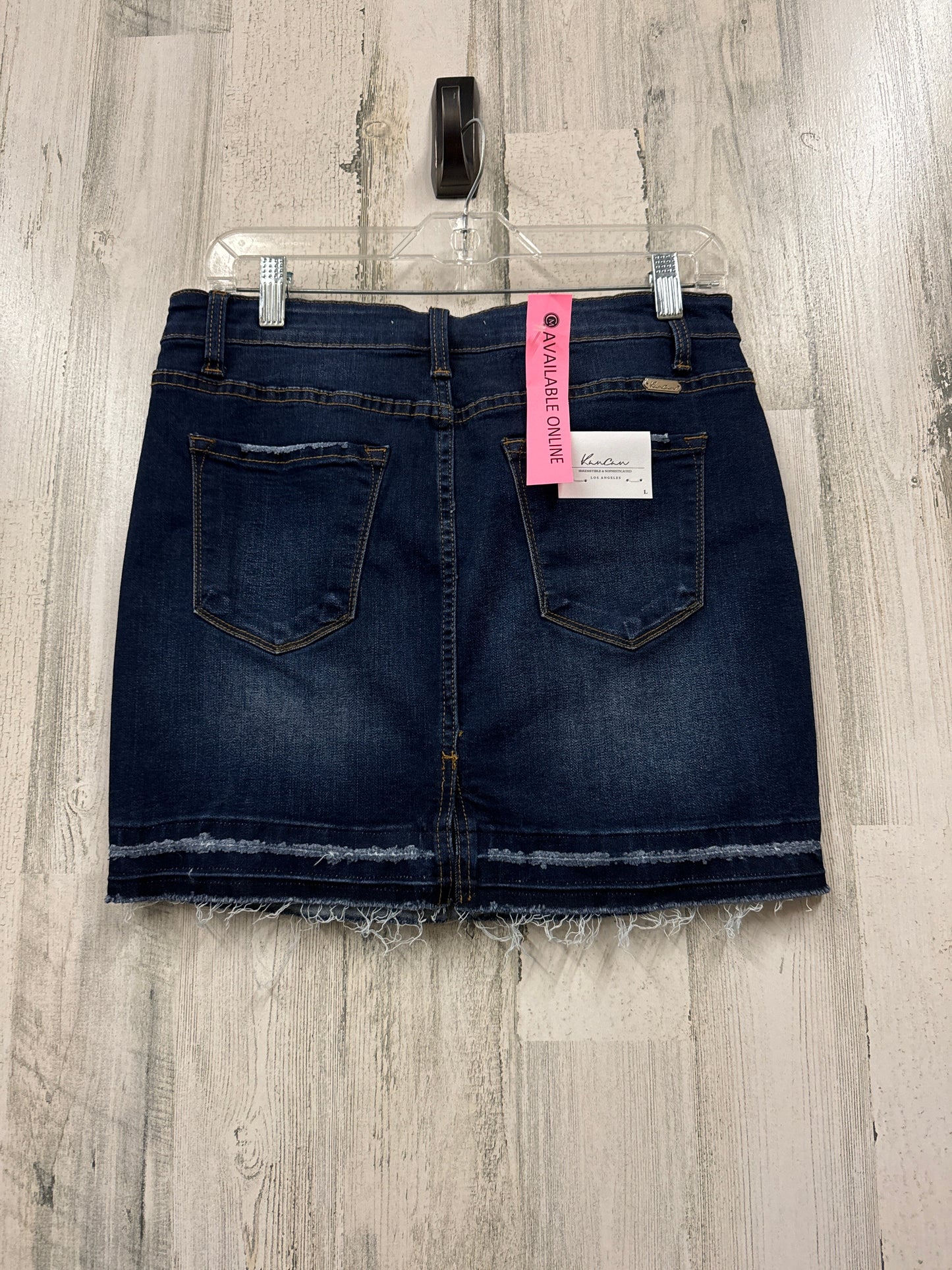 Blue Denim Skirt Mini & Short Kancan, Size 12