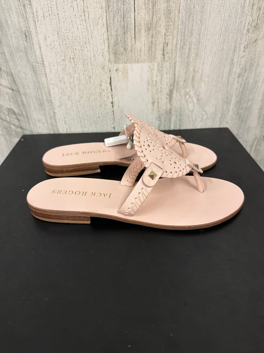 Pink Sandals Flip Flops Jack Rogers, Size 8