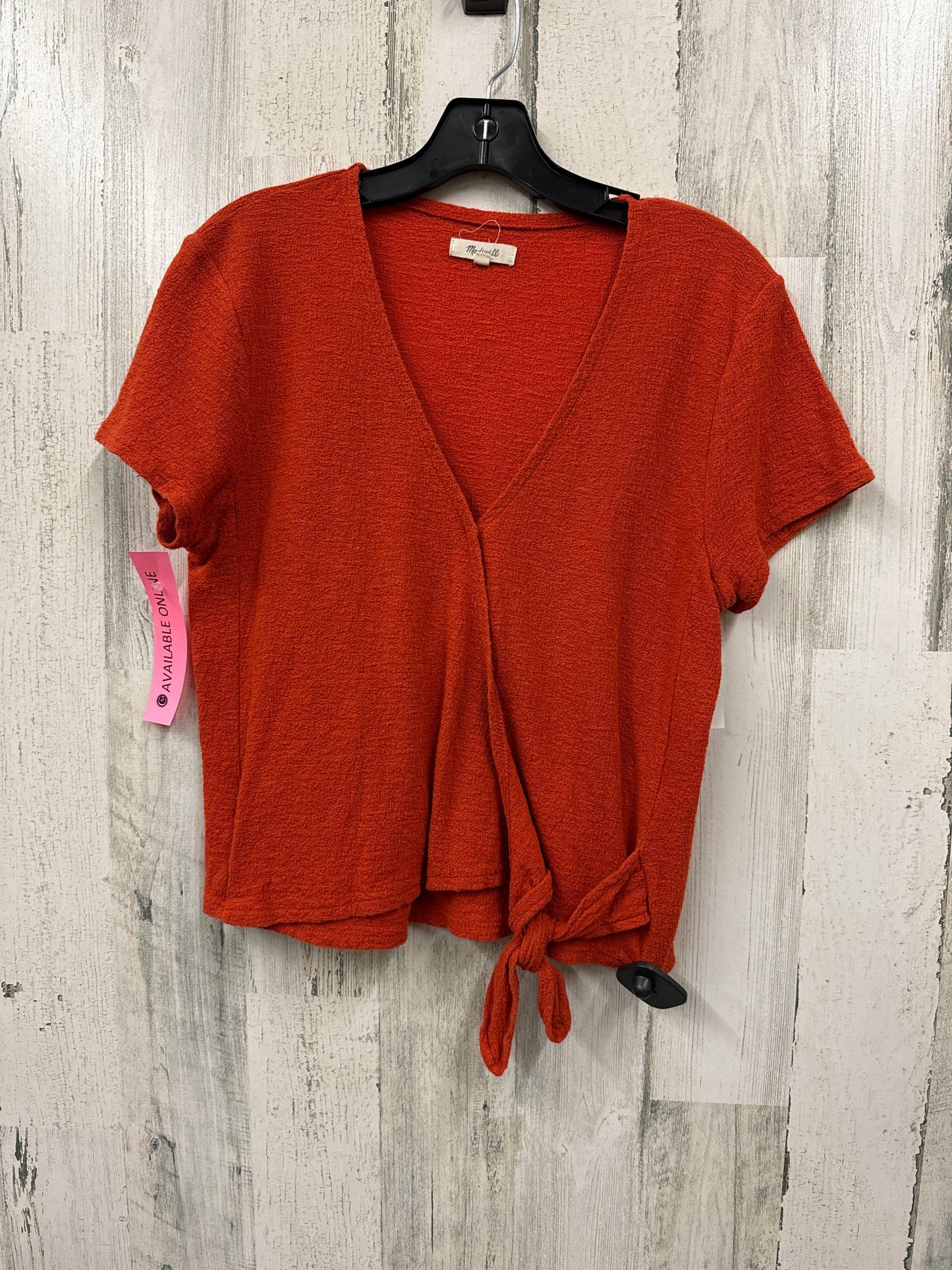 Red Top Short Sleeve Basic Madewell, Size M