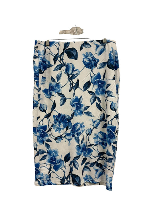 Skirt Midi By Clothes Mentor In White, Size: 2x