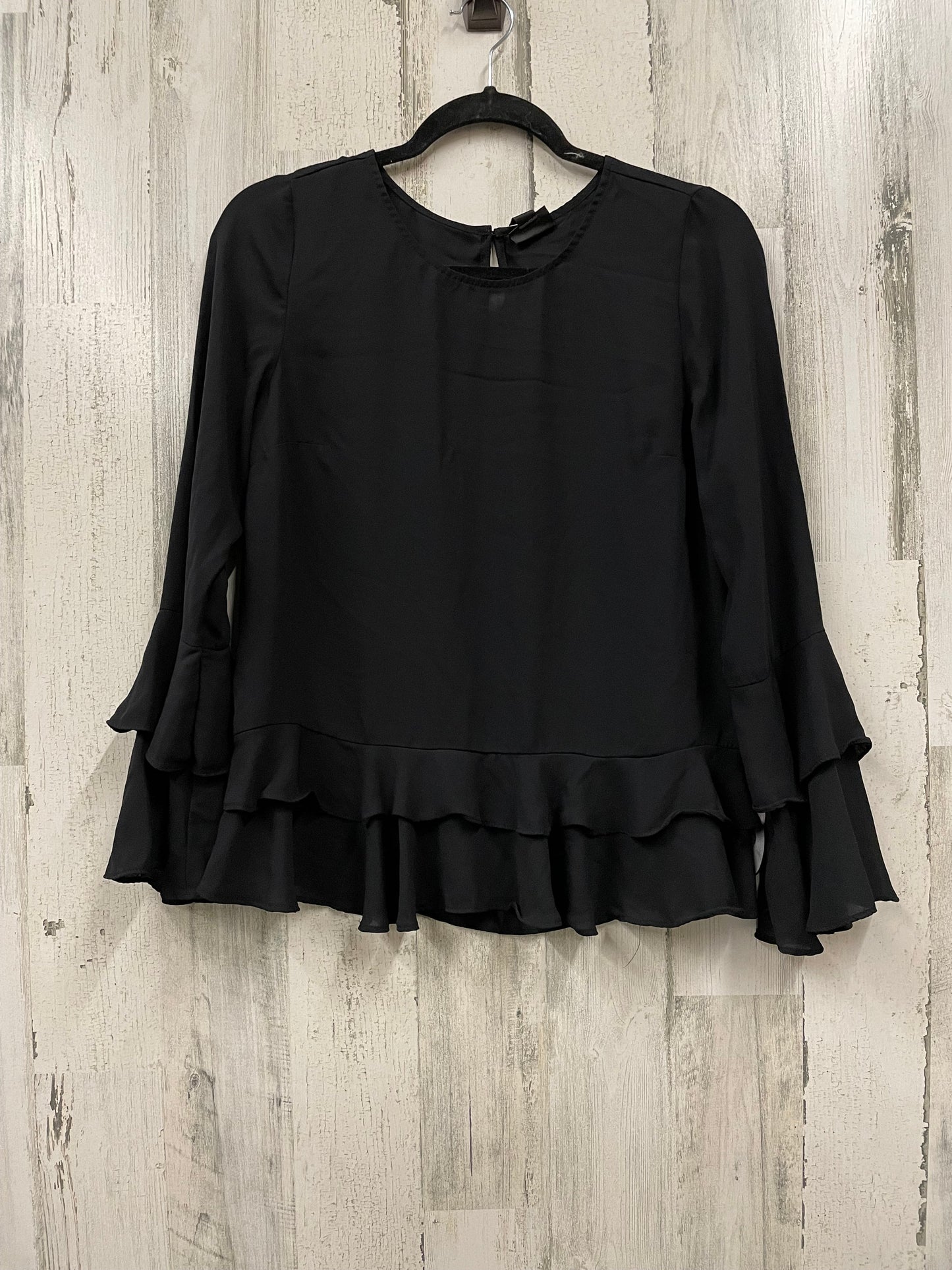 Top Long Sleeve Basic By Worthington In Black, Size: S