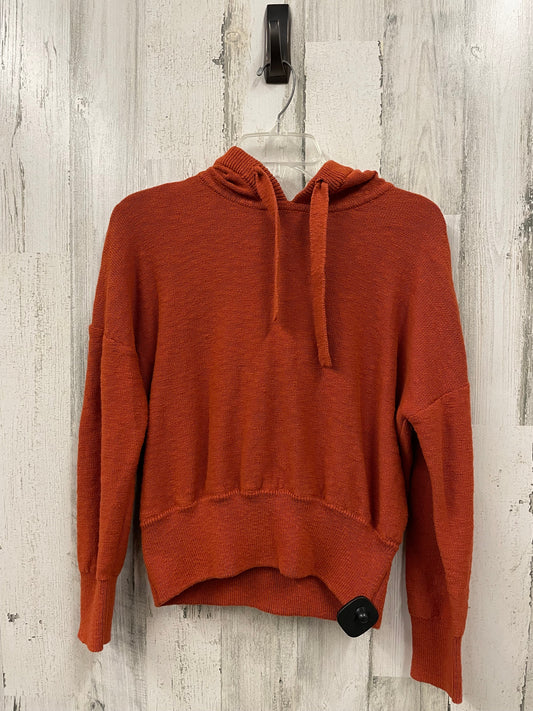 Sweatshirt Hoodie By Madewell In Orange, Size: S