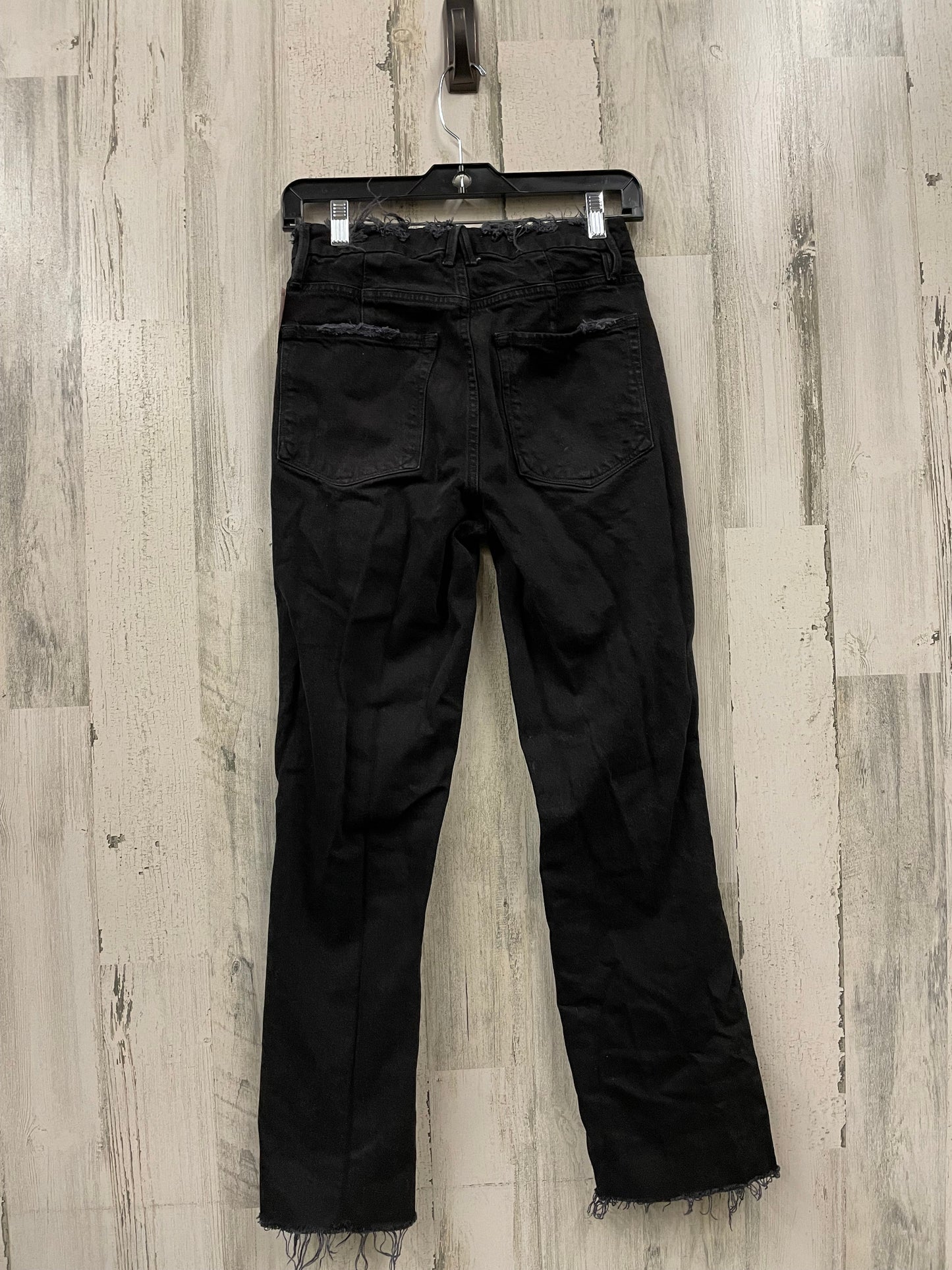 Jeans Straight By Good American In Black Denim, Size: 0