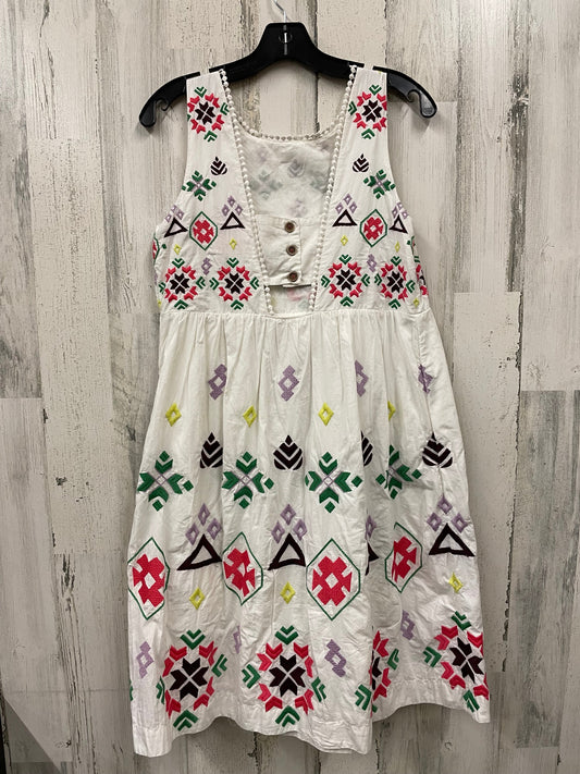 Dress Casual Midi By Anthropologie In White, Size: S