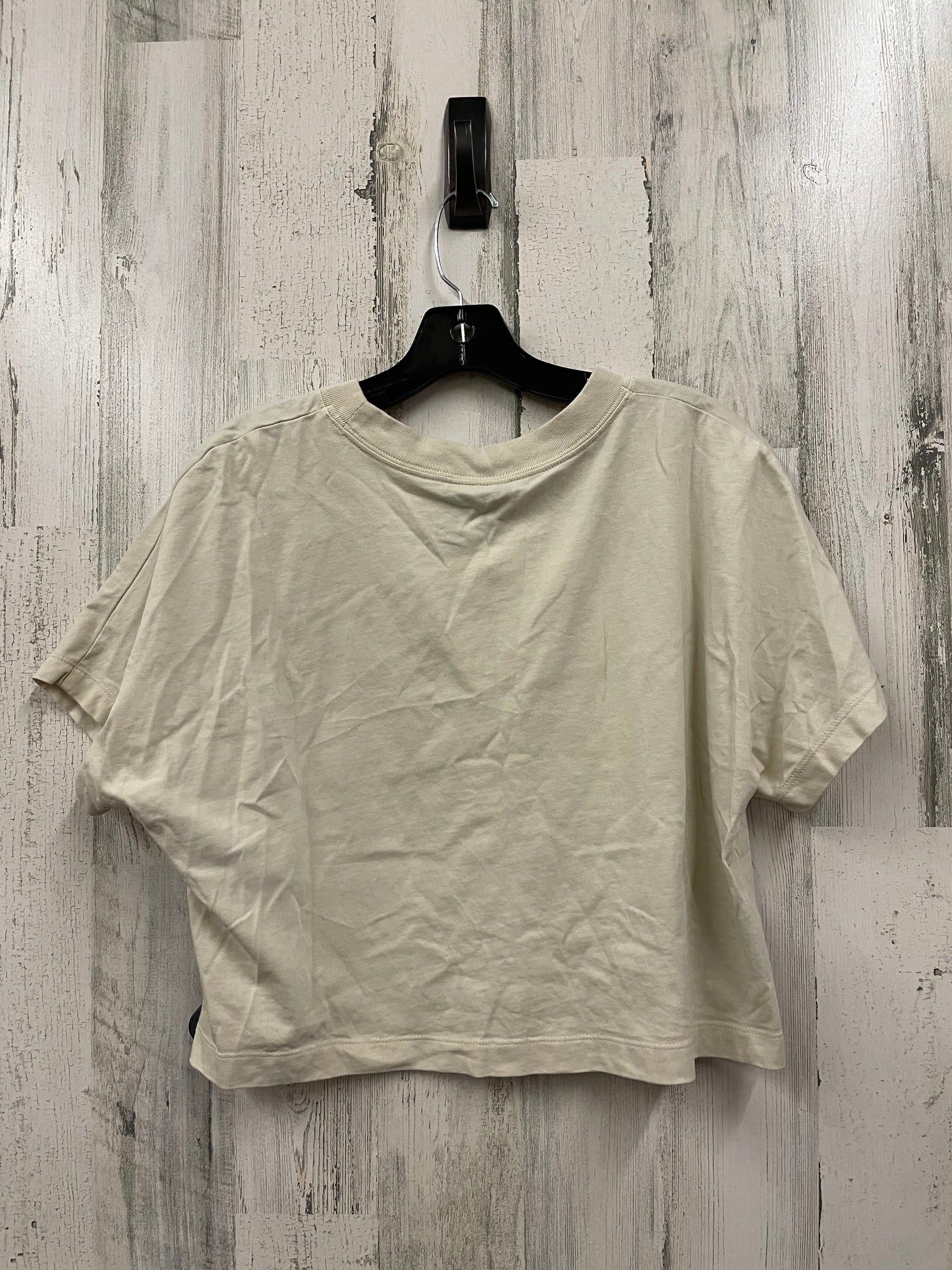 Athletic Top Short Sleeve By Nike Apparel In Tan, Size: L