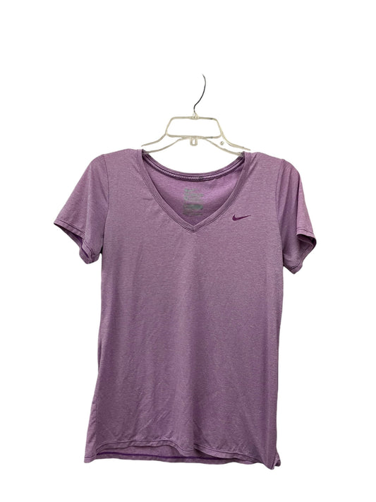 Athletic Top Short Sleeve By Nike Apparel In Purple, Size: M