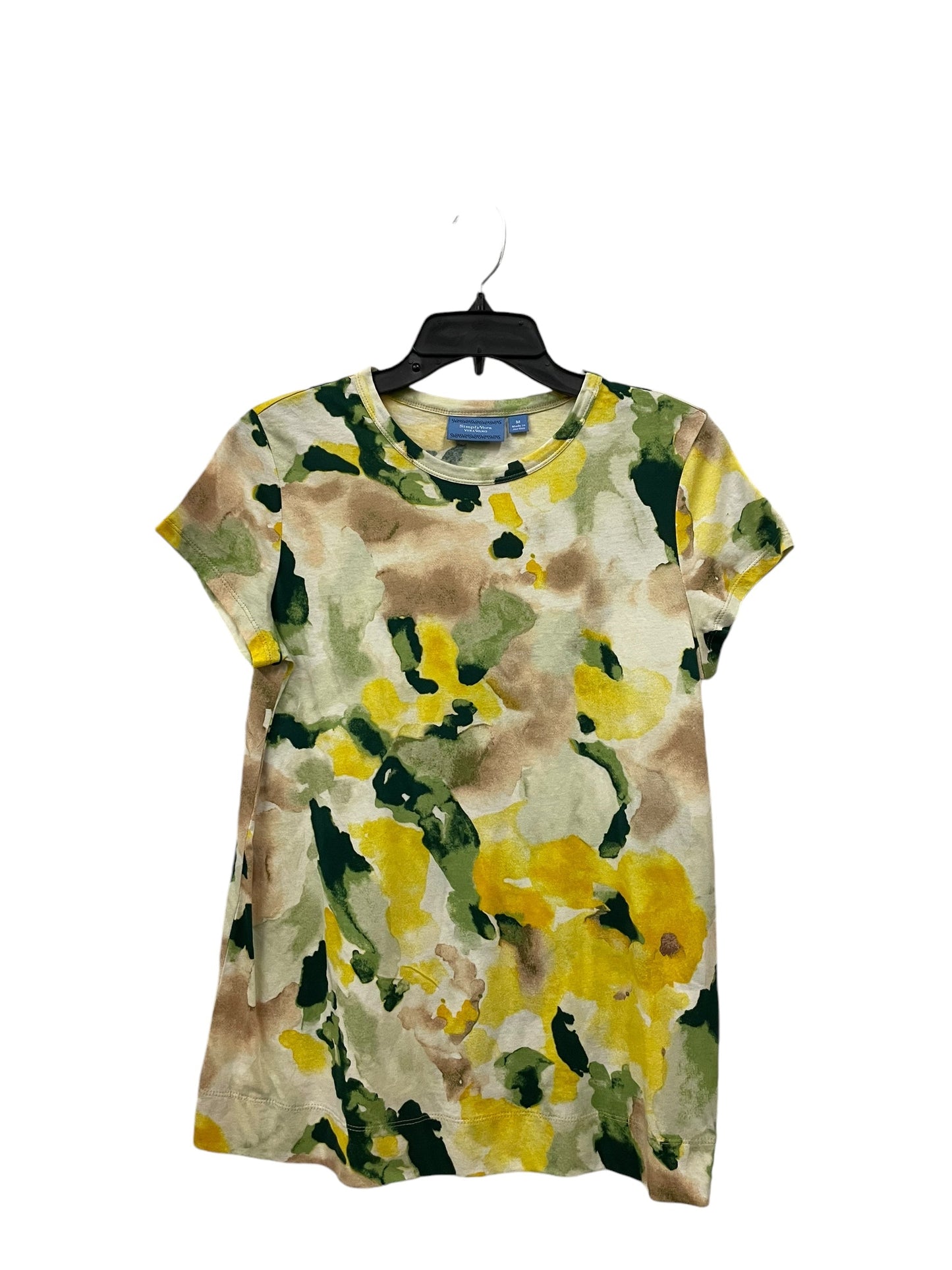 Top Short Sleeve By Simply Vera In Green, Size: M