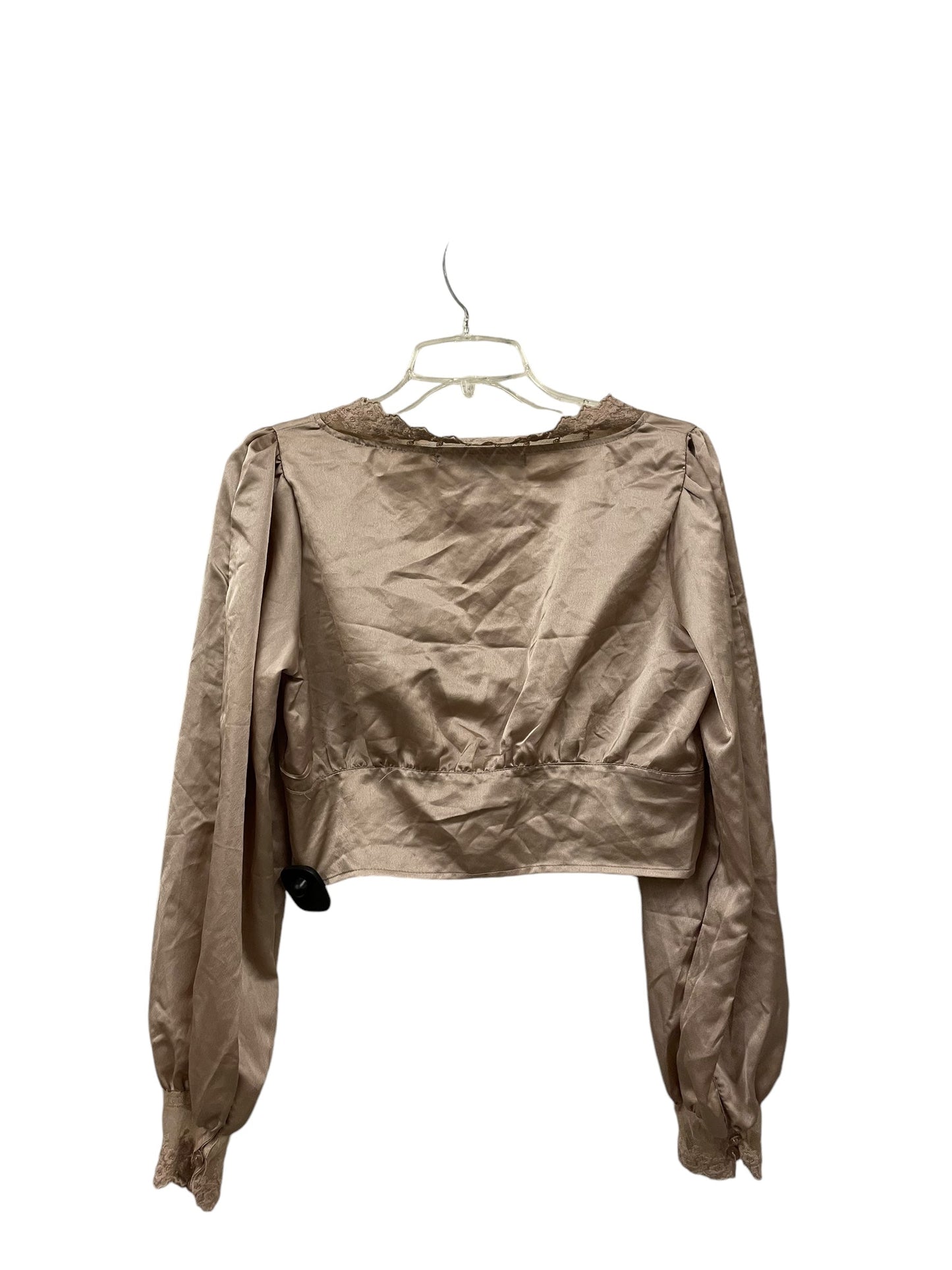 Top Long Sleeve By Hyfve In Brown, Size: M