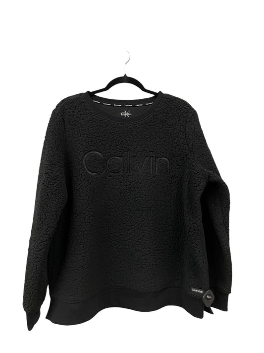 Sweatshirt Crewneck By Calvin Klein In Black, Size: L