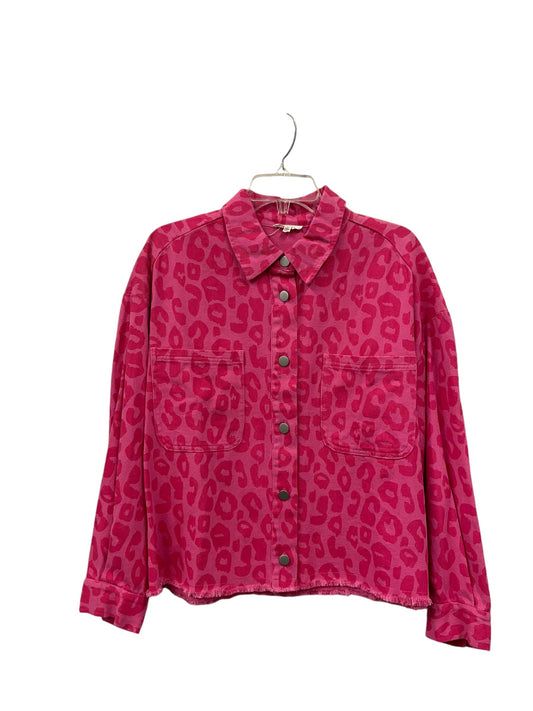 Jacket Shirt By Jodifl In Pink, Size: M