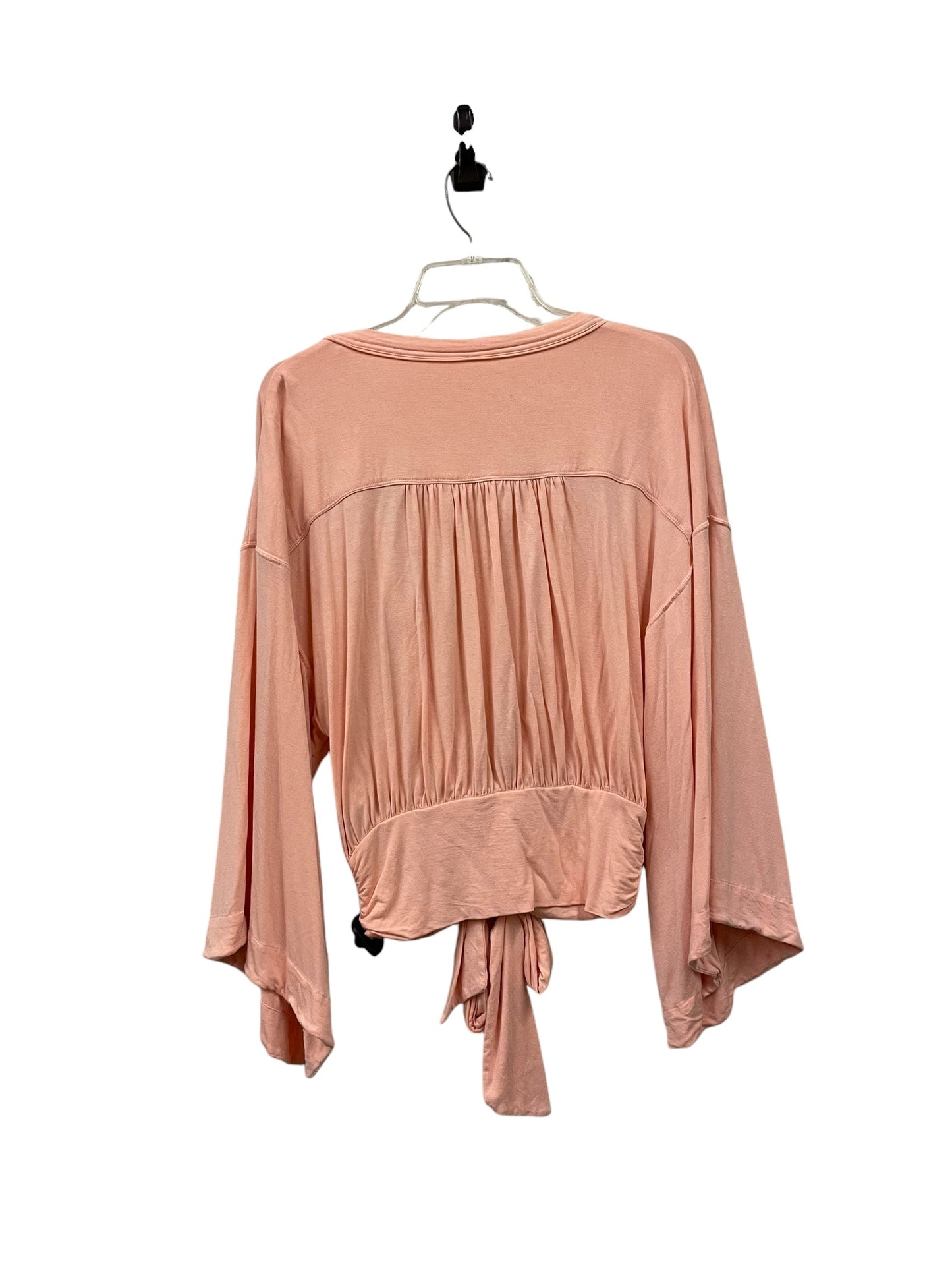 Top Long Sleeve By Free People In Peach, Size: M