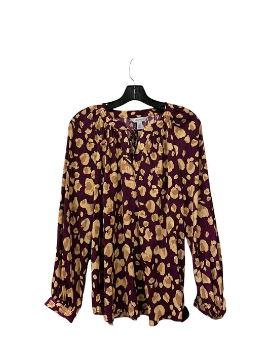 Top Long Sleeve By Nine West In Purple, Size: M