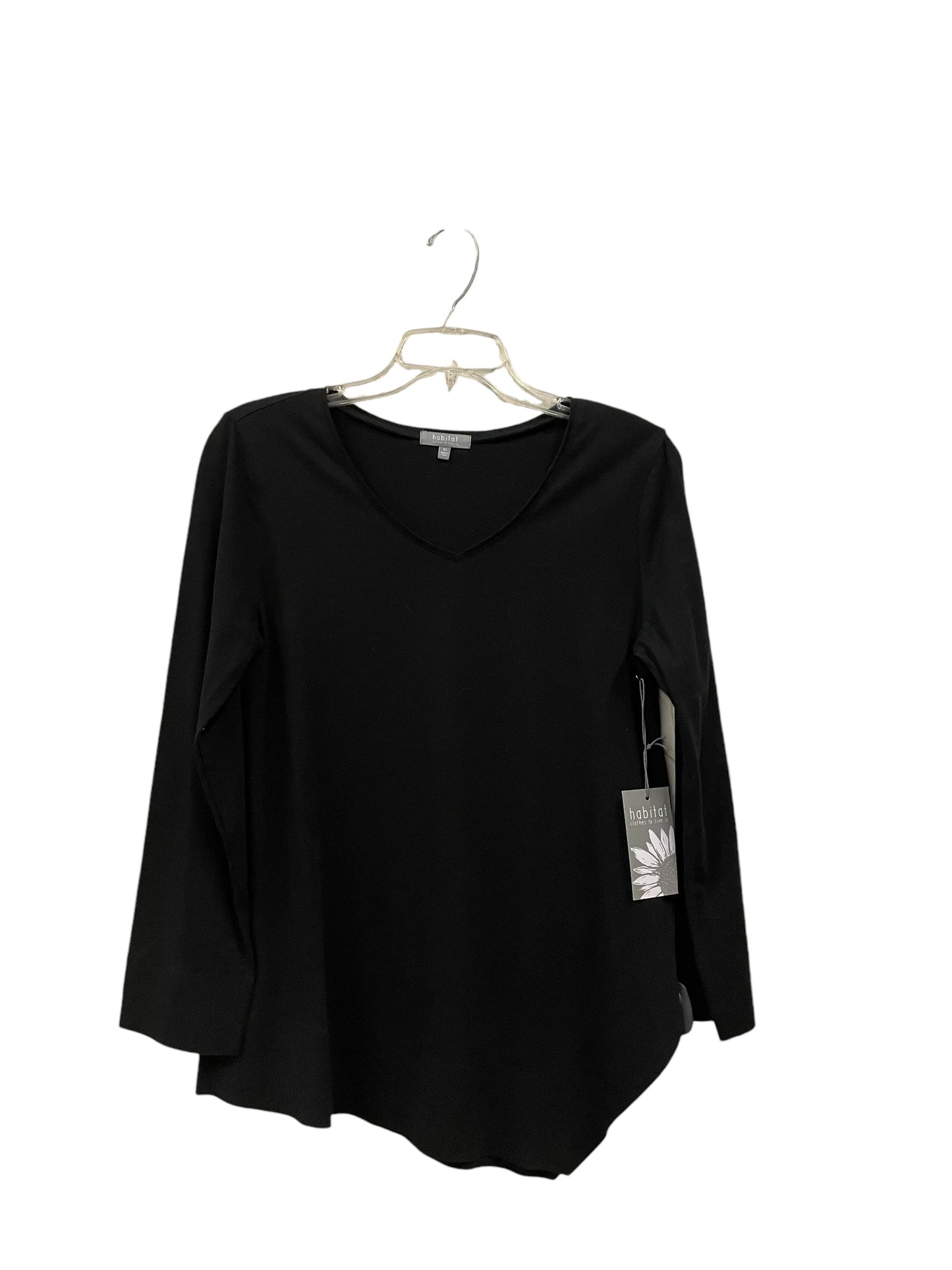 Top Long Sleeve Basic By Habitat In Black, Size: Xs