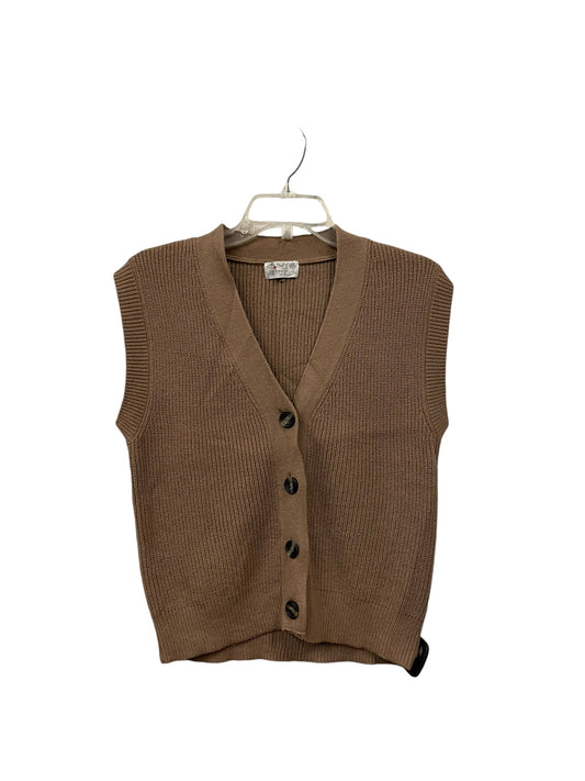 Vest Sweater By Poof In Brown, Size: M