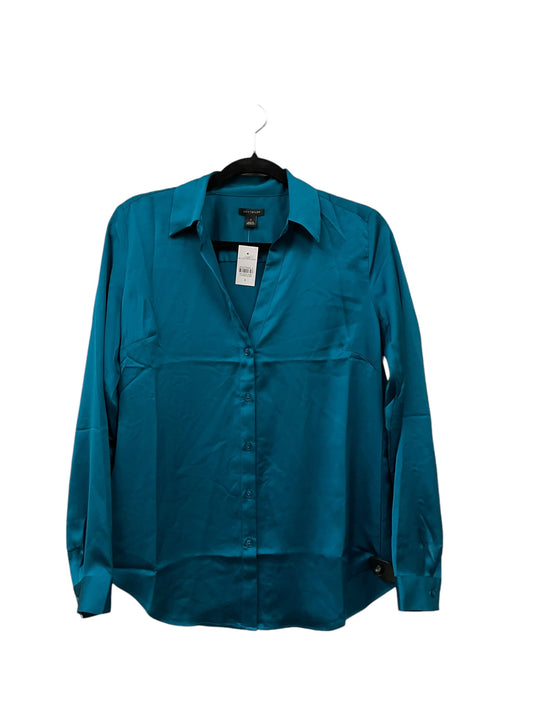 Top Long Sleeve Basic By Ann Taylor In Teal, Size: S