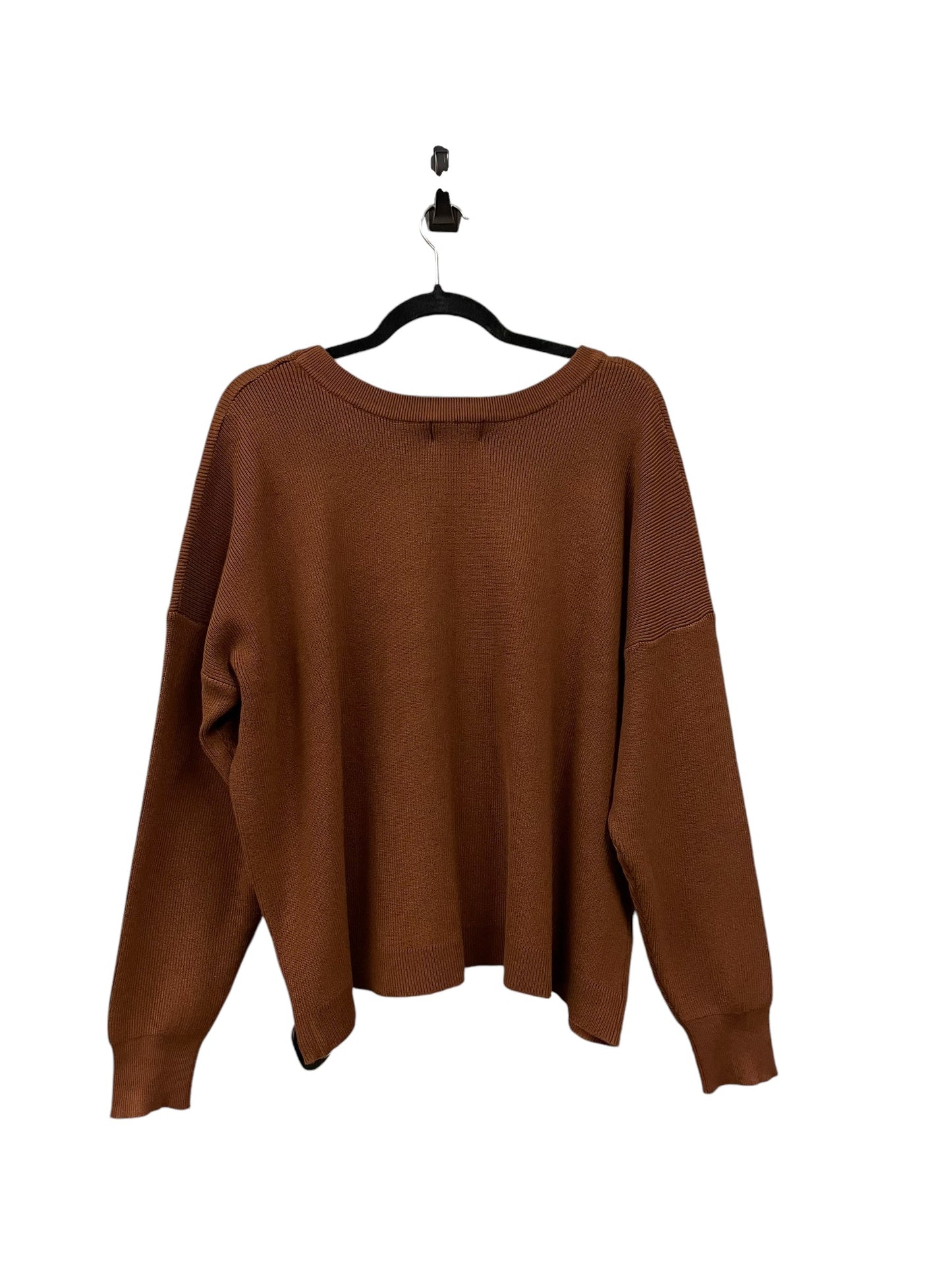 Sweater By Clothes Mentor In Brown, Size: 1x