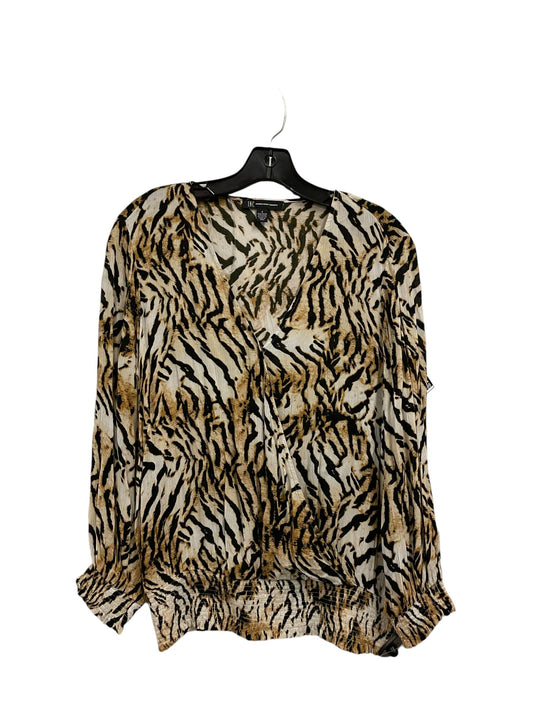 Top Long Sleeve By Inc In Animal Print, Size: S