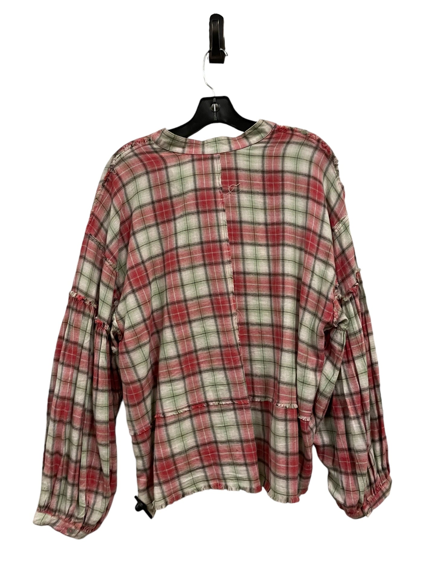 Top Long Sleeve By Easel In Red, Size: M