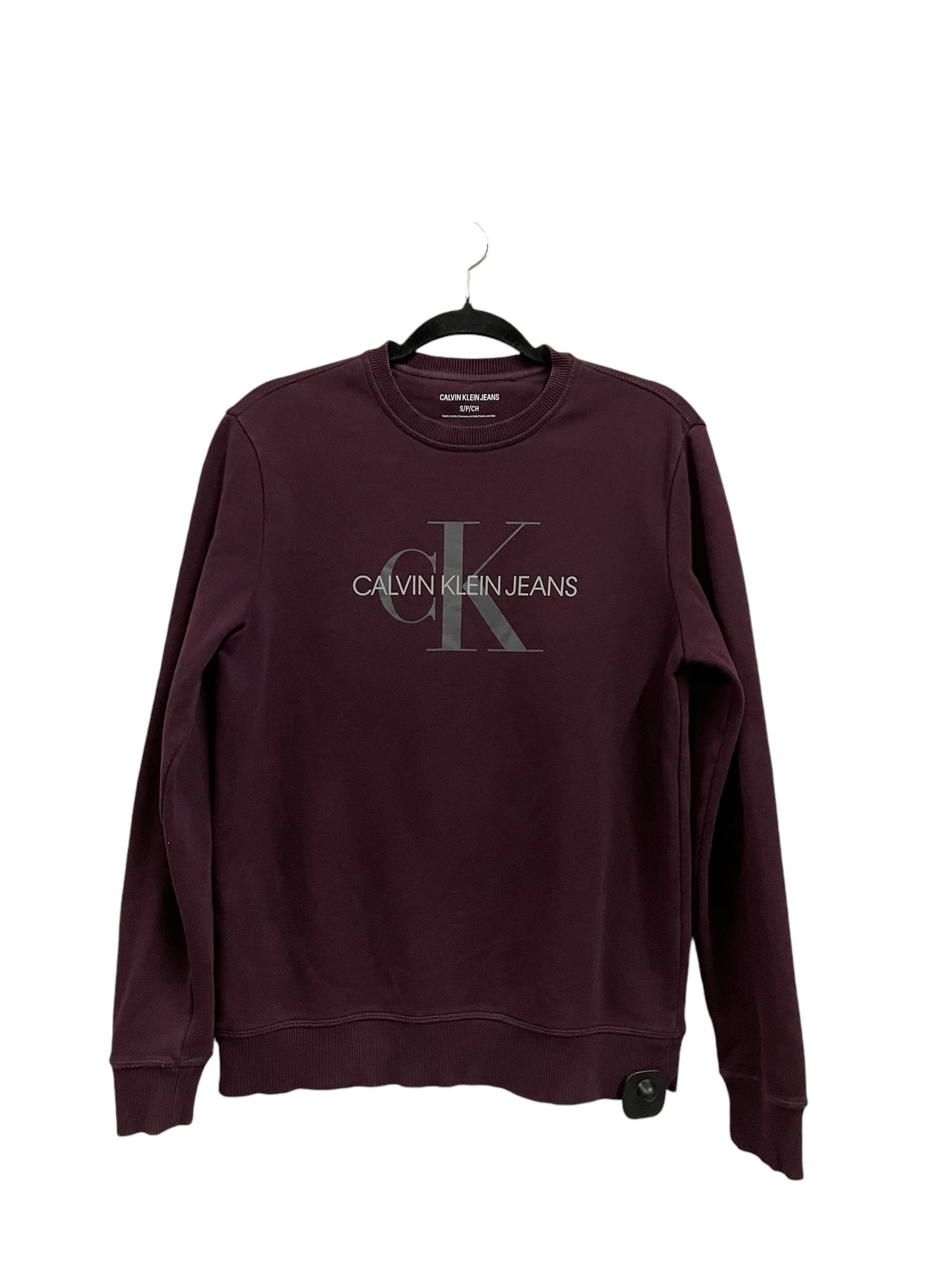 Sweatshirt Crewneck By Calvin Klein In Purple, Size: S