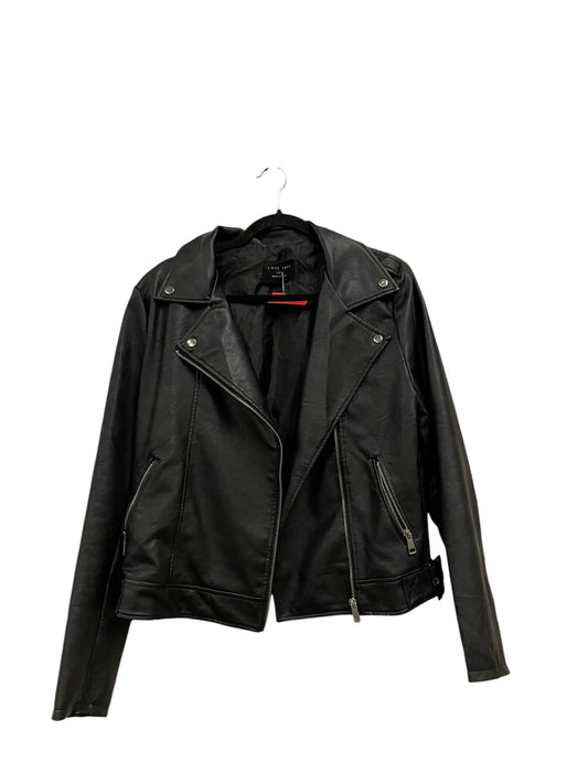 Jacket Moto By Love Tree In Black, Size: L