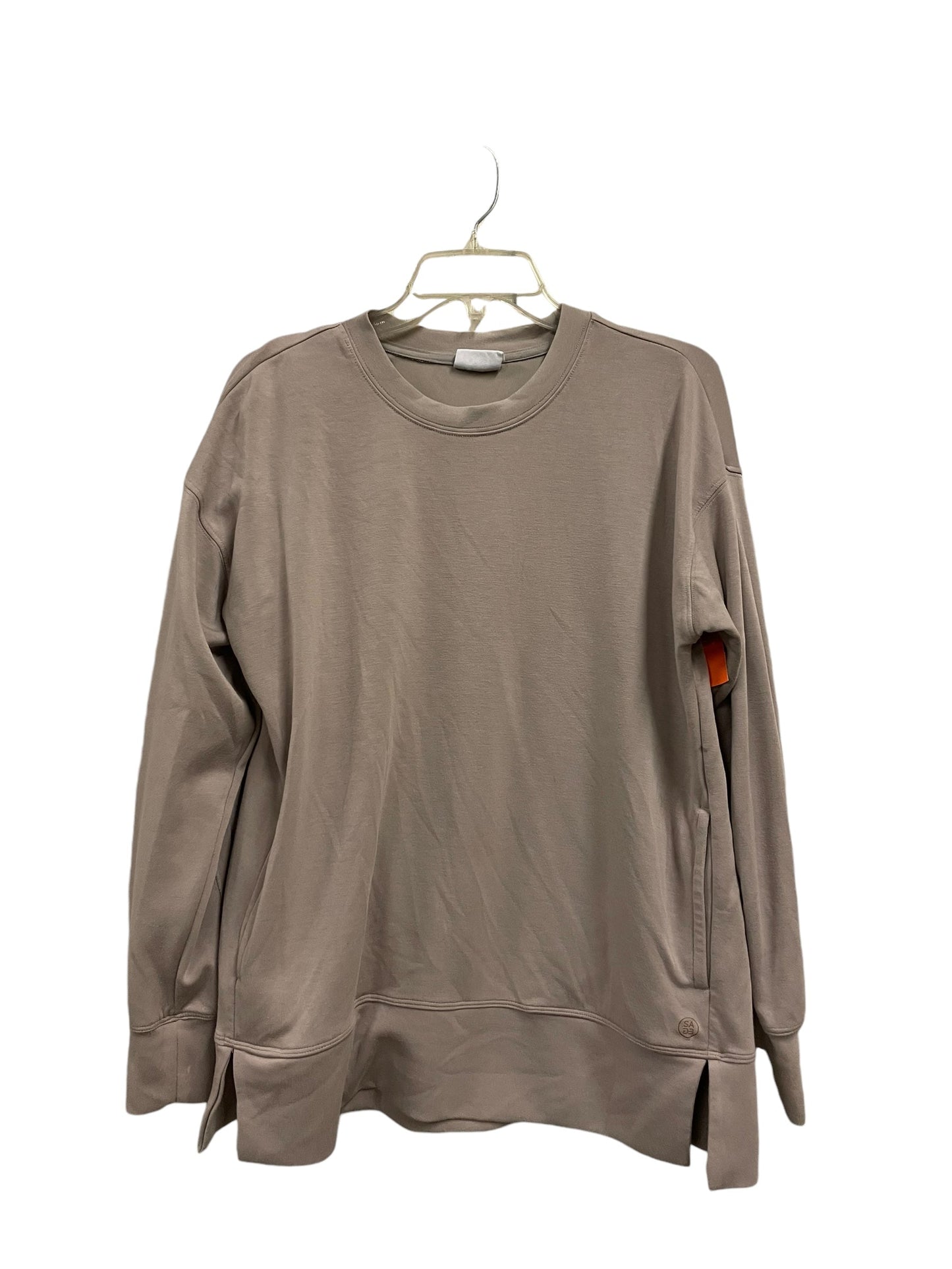 Sweatshirt Crewneck By Sage In Tan, Size: S