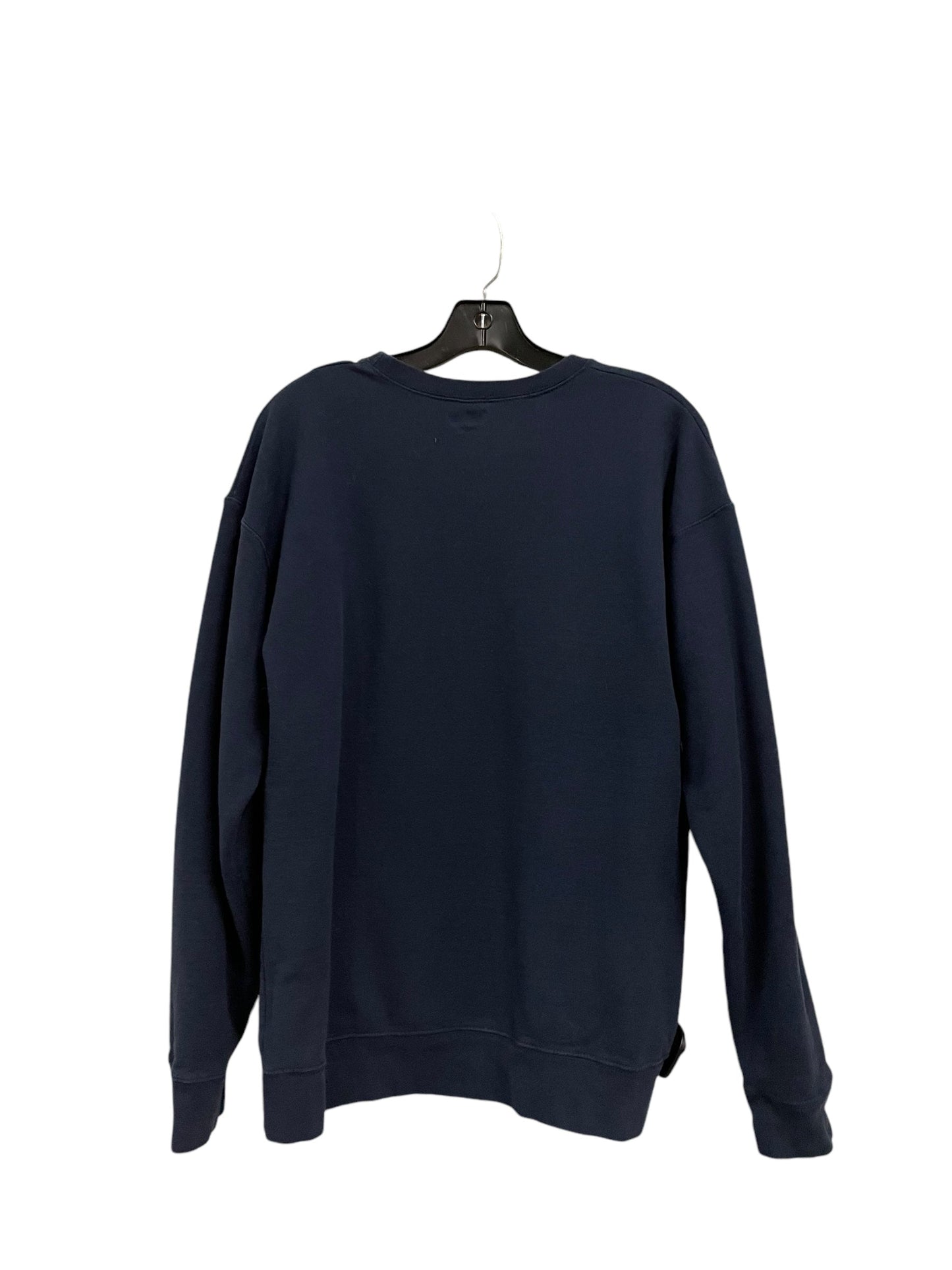 Sweatshirt Crewneck By Tultex In Navy, Size: M