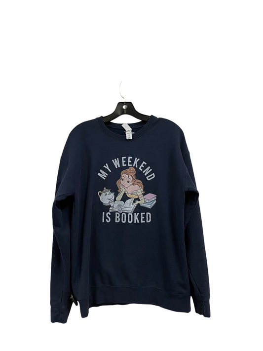 Sweatshirt Crewneck By Tultex In Navy, Size: M