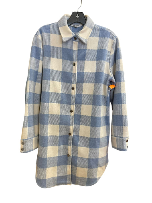 Jacket Shirt By Bb Dakota In Blue, Size: S