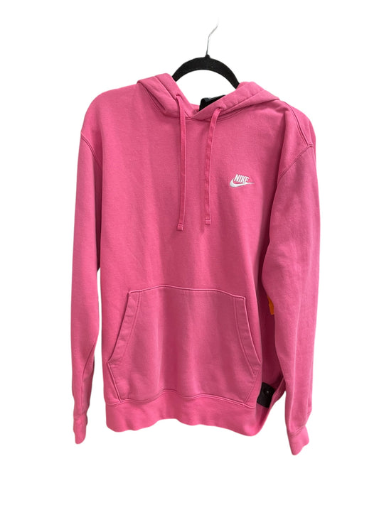 Athletic Sweatshirt Hoodie By Nike Apparel In Pink, Size: M