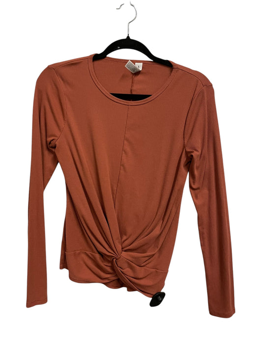 Athletic Top Long Sleeve Crewneck By All In Motion In Orange, Size: M