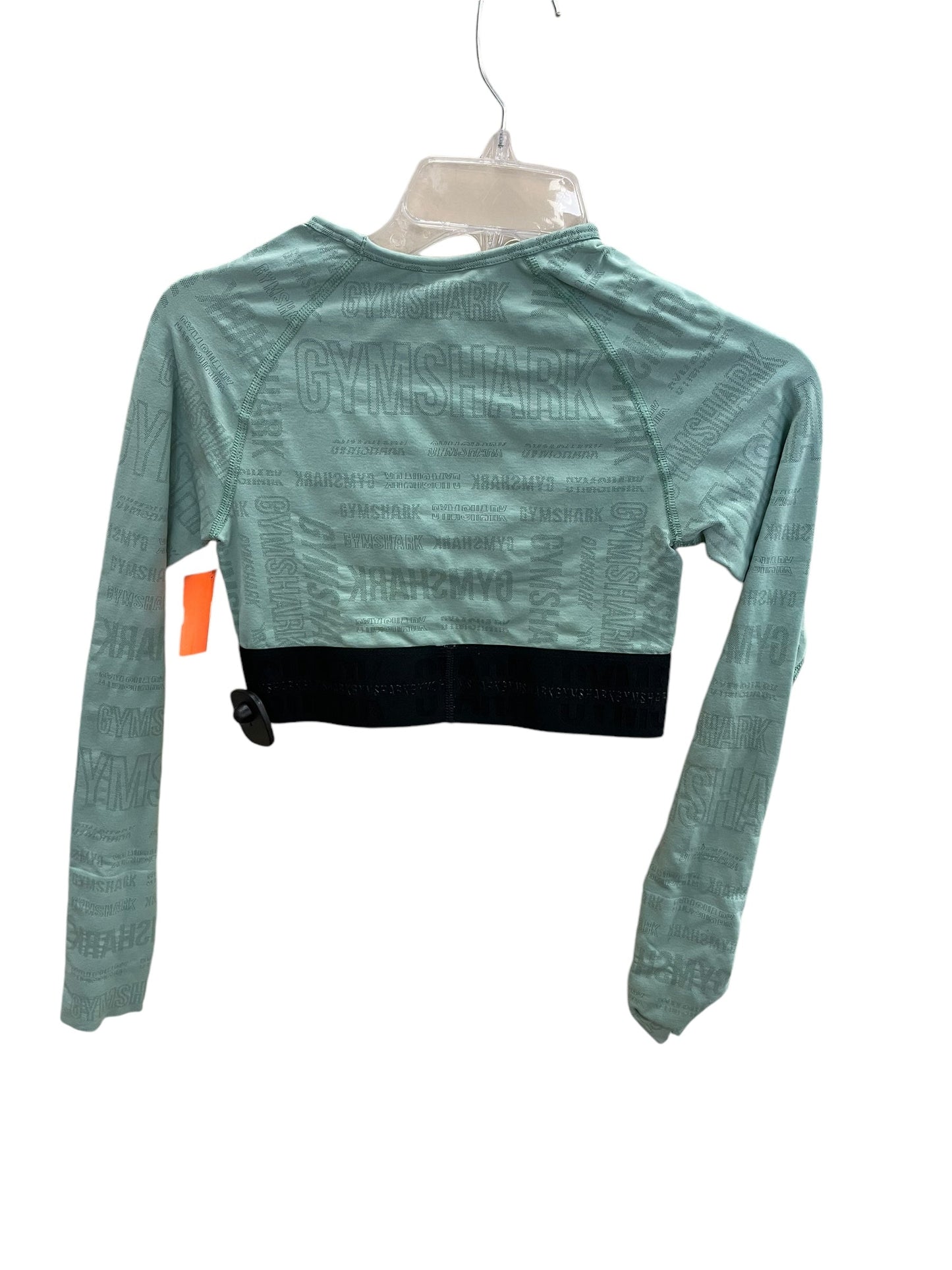 Athletic Top Long Sleeve Crewneck By Gym Shark In Green, Size: S