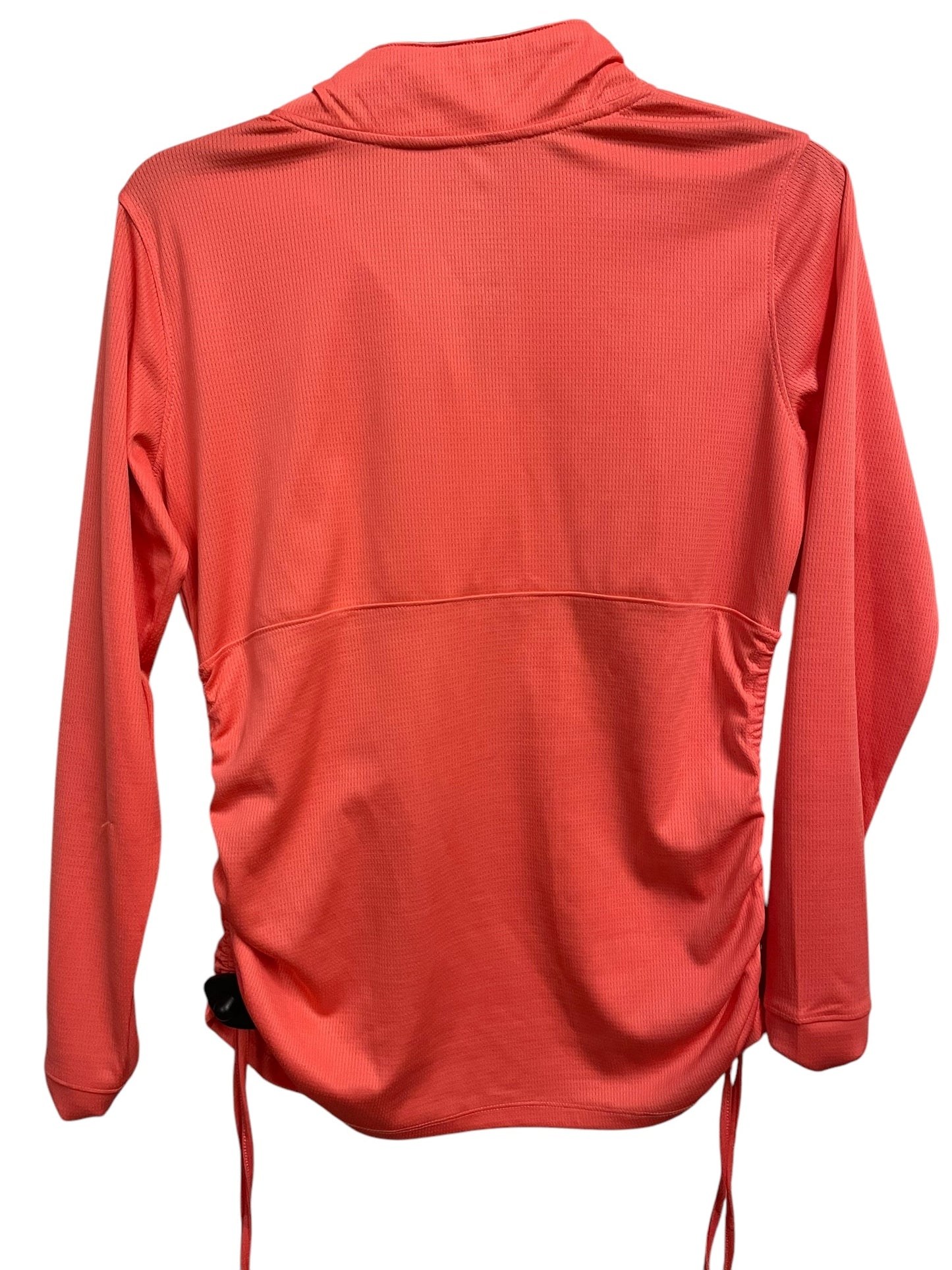 Athletic Top Long Sleeve Collar By Avia In Orange, Size: S