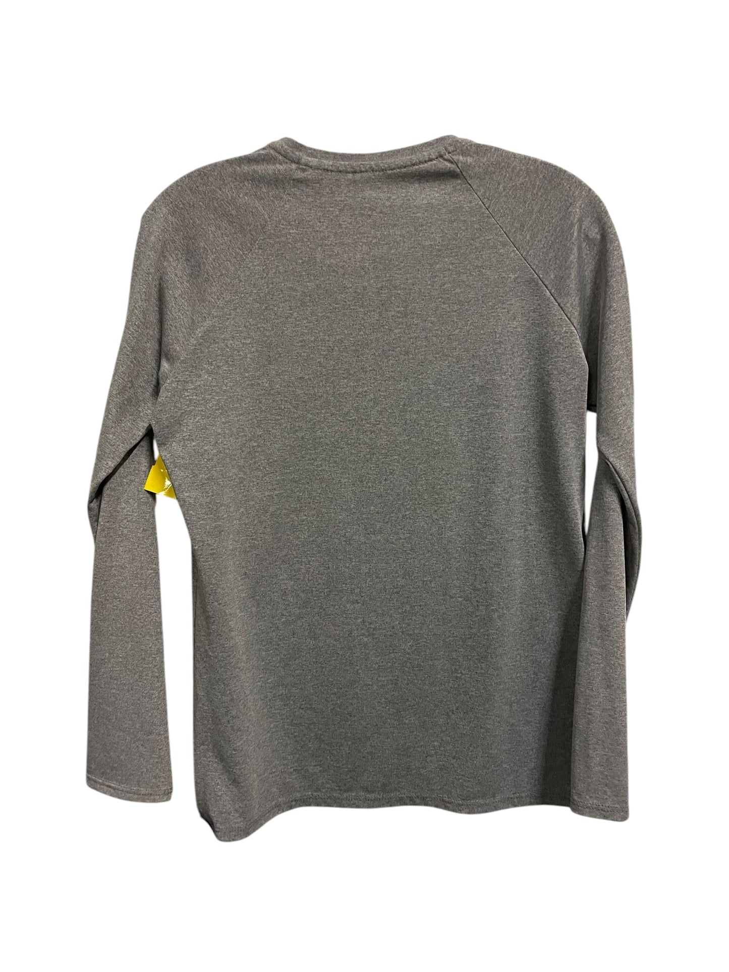 Athletic Top Long Sleeve Crewneck By Adidas In Grey, Size: M