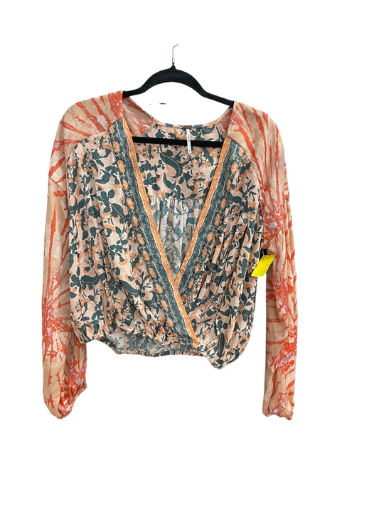 Top Long Sleeve By Free People In Orange, Size: M